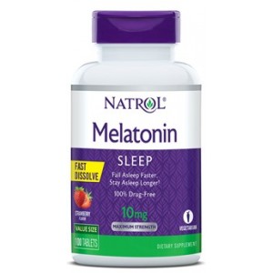 Melatonin Sleep Support, 10 mg клубничные 100 таб Фото №1
